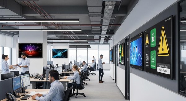 How Can Digital Signage Workplace Safety Alerts Improve Employee Protection?